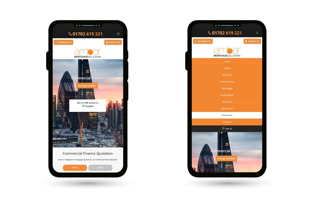 Amber - Mobile view