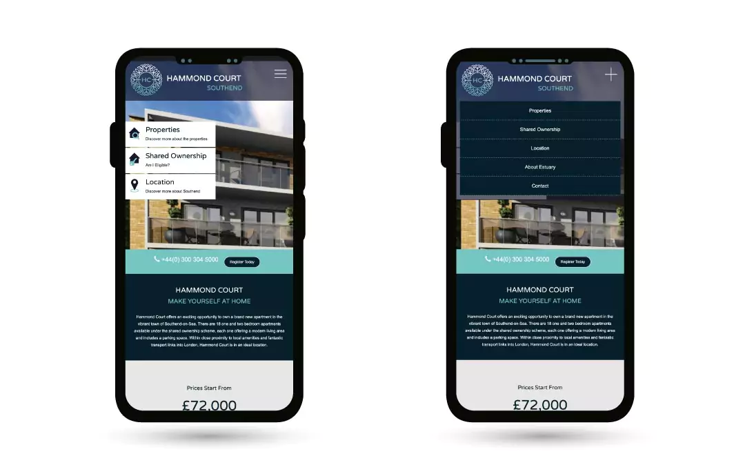 Hammond Court - mobile pages